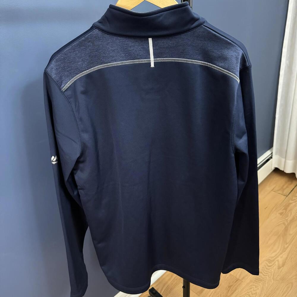 NFL New England Patriots, Blue Quarter Zip, Majestic Cool Base, Mens Medium - Picture 4 of 8